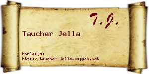 Taucher Jella névjegykártya